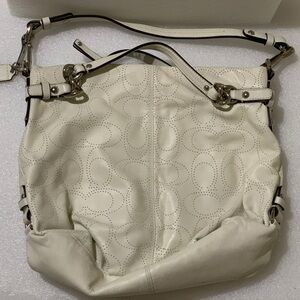 Coach off white purse (leather peeling please view photos)